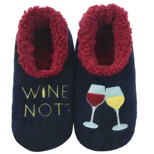 Women's Simply Pairables Cozy Snoozies NAVY Wine Not?