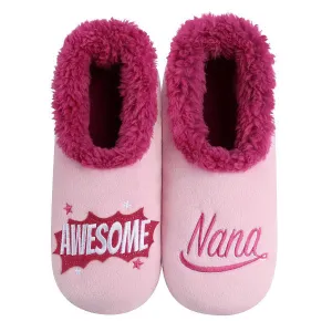 Women's Simply Pairables Cozy Snoozies Pink Awesome Nana