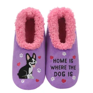 Women's Simply Pairables Cozy Snoozies Purple Home is Where the Dog Is