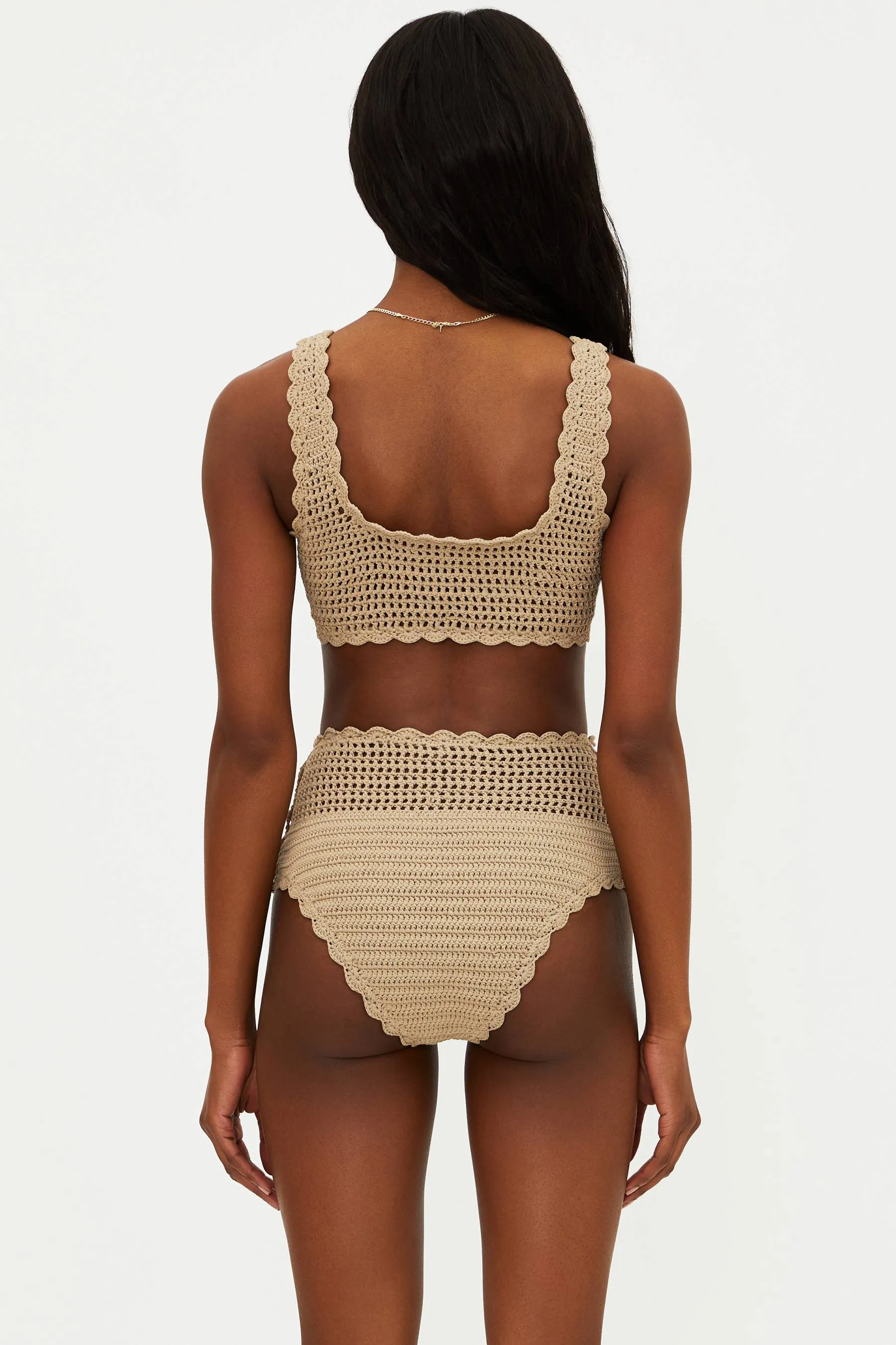 Wyatt Bottom Tan Crochet Beach Riot