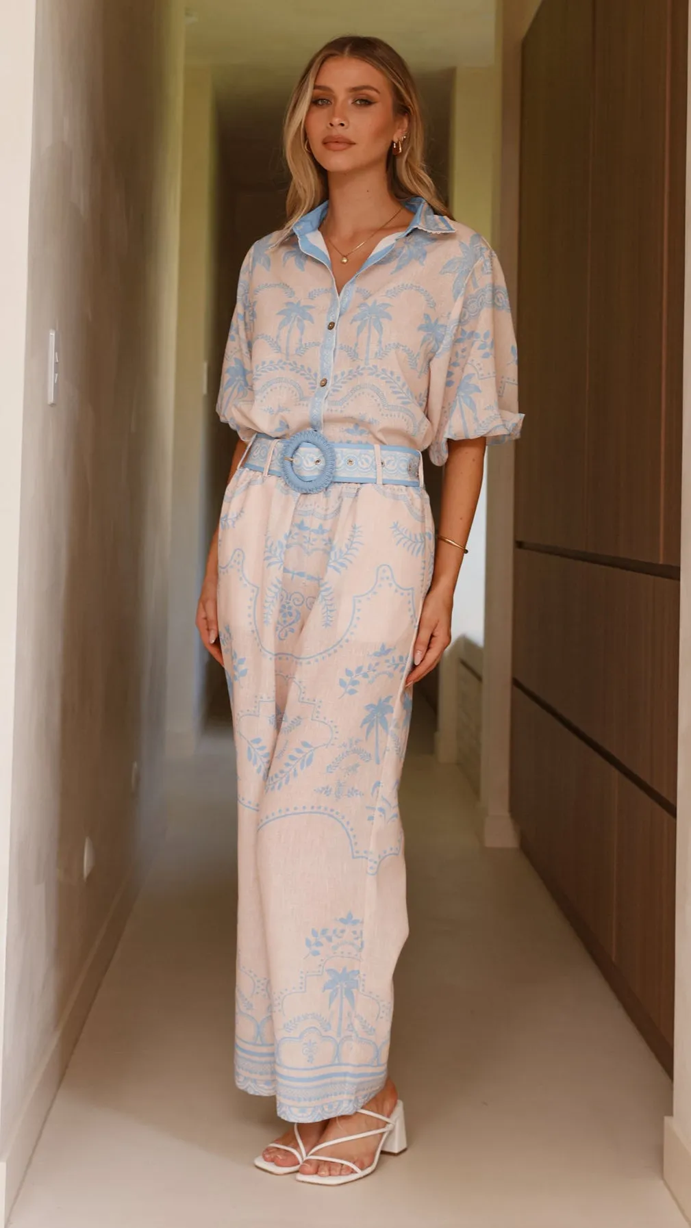Xander Wide Leg Pants - Blue Billy J