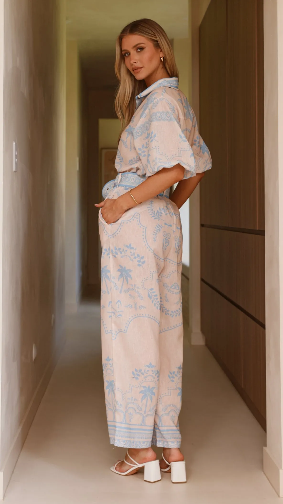 Xander Wide Leg Pants - Blue Billy J