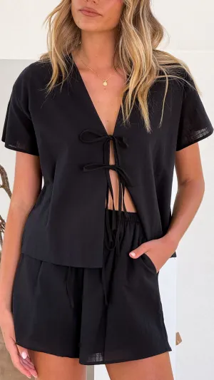 Zella Top and Shorts Set - Black Billy J
