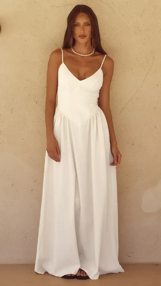Zephy Maxi Dress - White Billy J